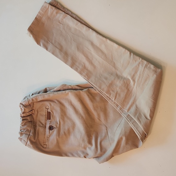 Zara Boys Khaki Tan Adjustable Waist Pants 11 12 - Picture 1 of 8